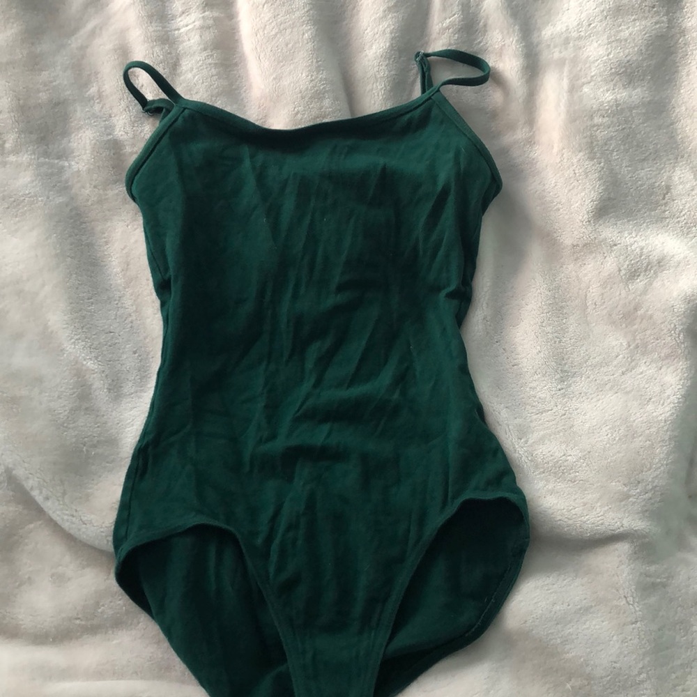 Navy green ballet leotard